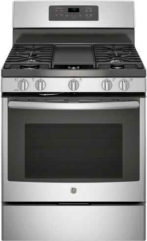 GE Cuisinière au gaz 5,0 pi³ à convection inox JCGB700SEJSS
