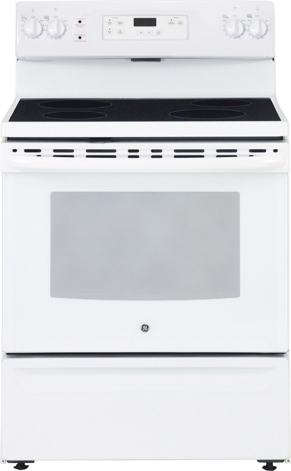 GE White Freestanding Electric Range (5.0 Cu. Ft.) - JCBS630DKWW