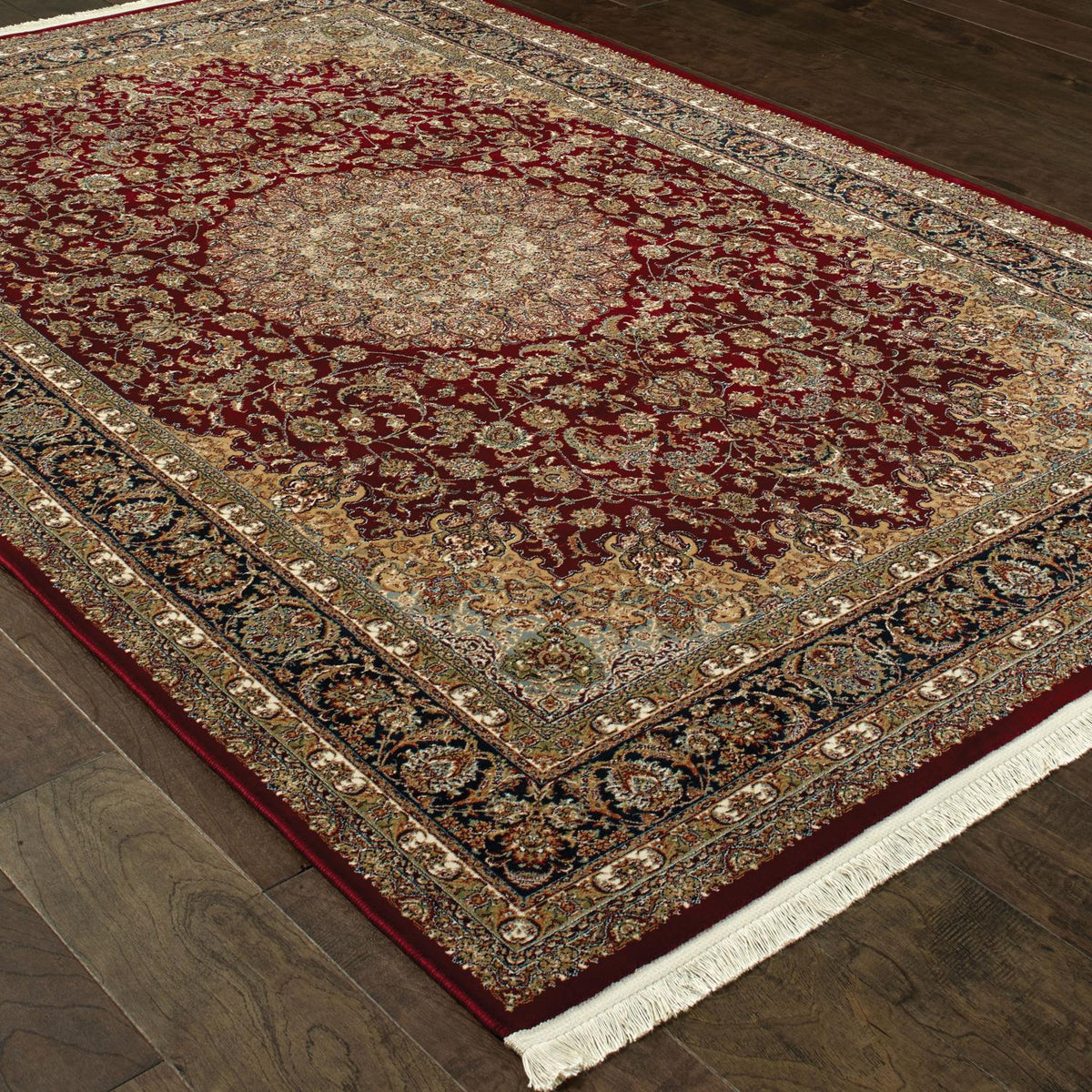 Marieville W090R2L Traditional Medallion Area Rug (6'7"X9'6")