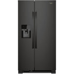 Whirlpool 36" 25 Cu. Ft. Black Side-by-Side Refrigerator - WRS335SDHB