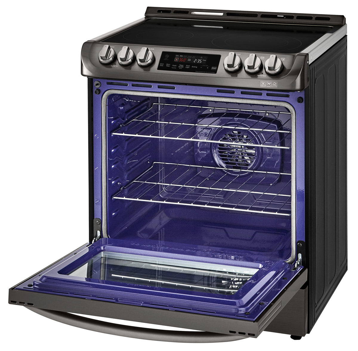 LG Appliances Black Stainless Steel Slide-In Electric Range (6.3 Cu. Ft.) - LSE4611BD