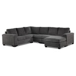 Danielle 3-Piece Sectional with Right-Facing Corner Wedge - Grey