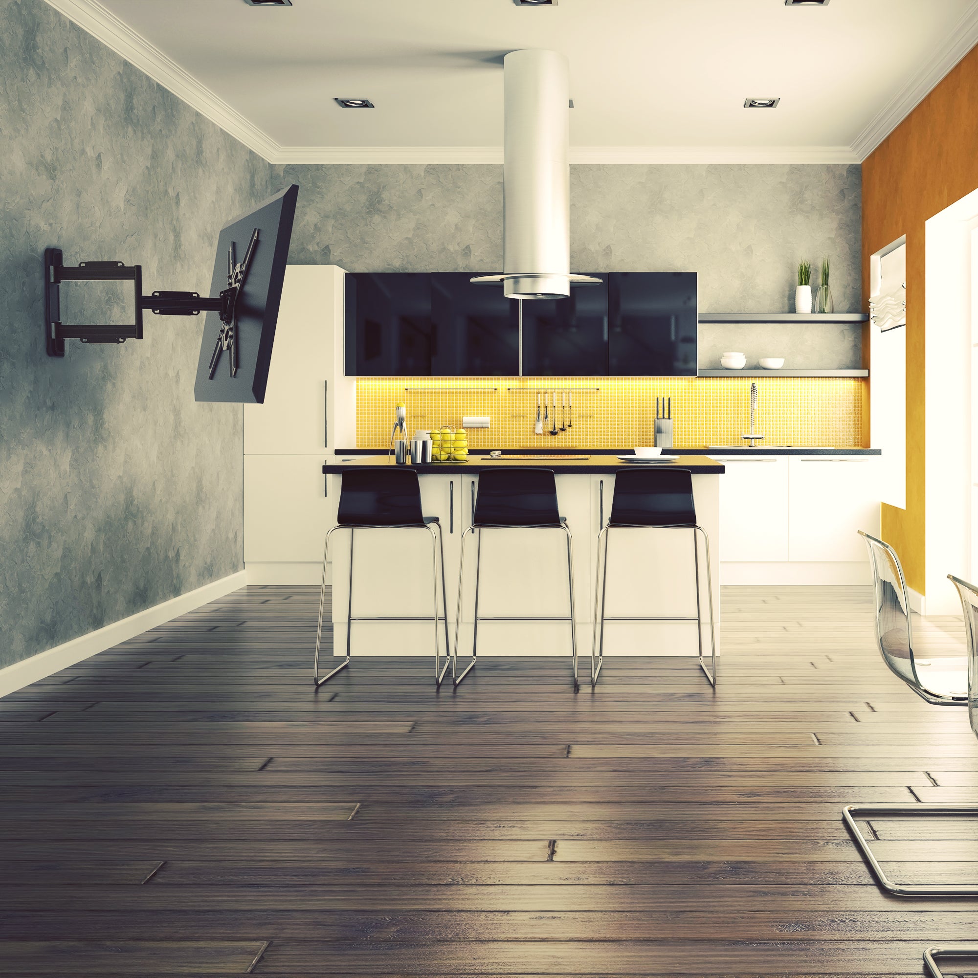 Full Motion Single Stud TV Wall Mount with 22" Extension for 26" to 60" TVs - PS300