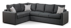 Athina Sectionnel 2 mcx avec sofa-lit grand à droite - anthracite