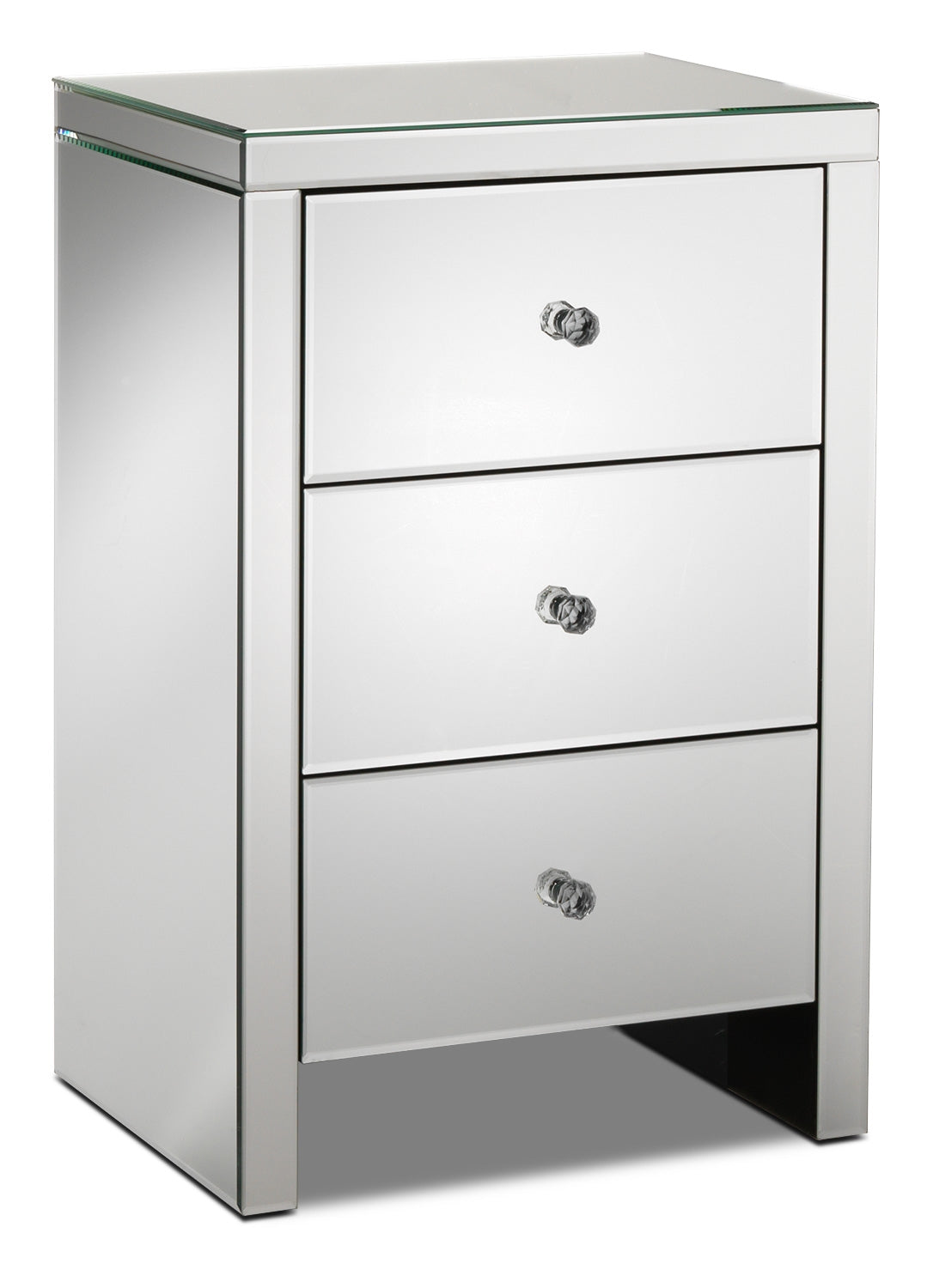 Illusion Night Table - Mirrored Glass