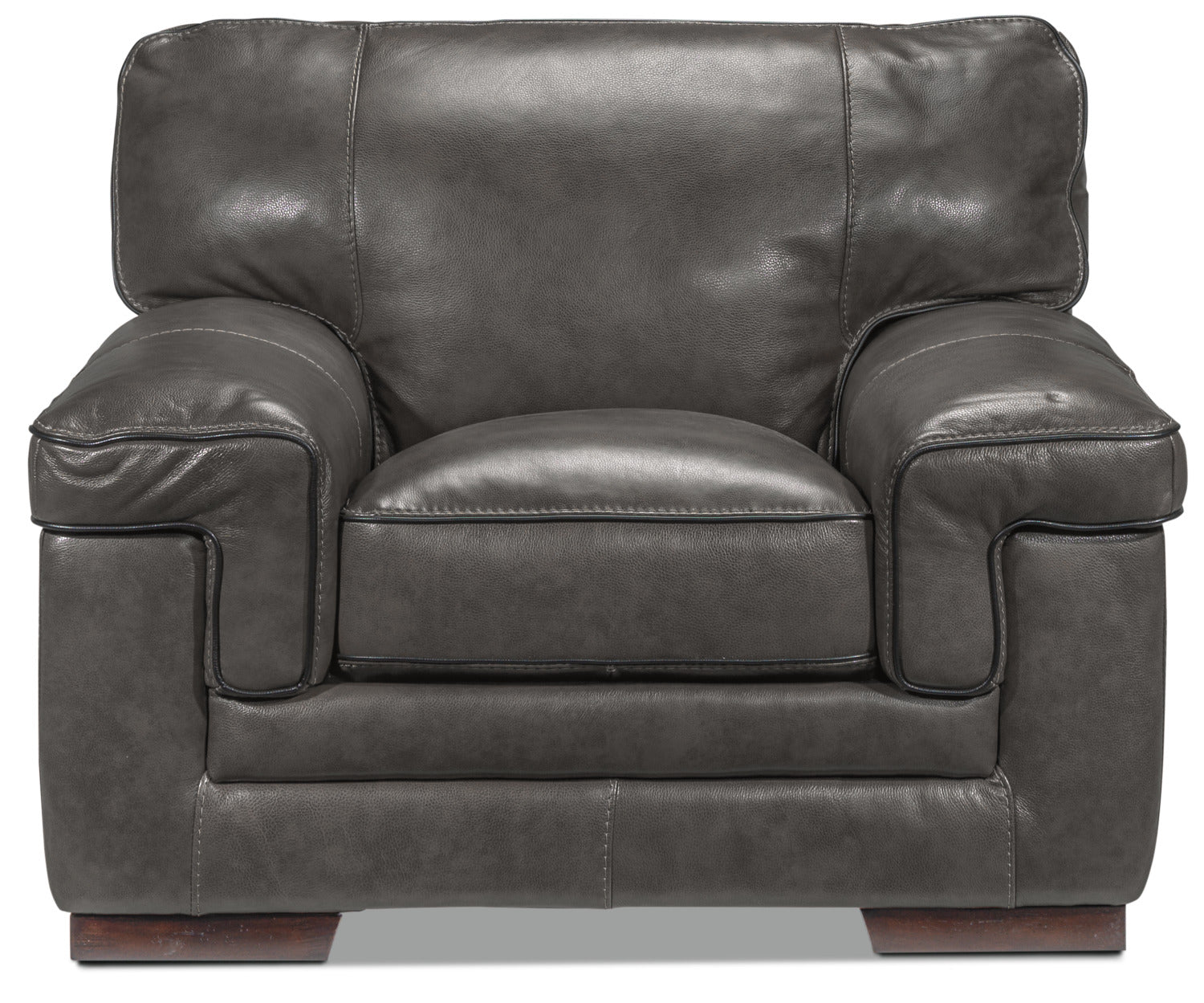 Stampede Leather Chair - Charcoal