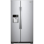 Whirlpool 32.8" 21 Cu. Ft. Monochromatic Stainless Steel Side-by-Side Refrigerator - WRS331SDHM