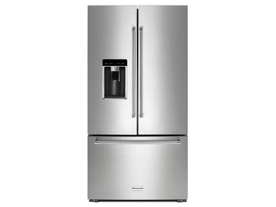 KitchenAid Réfrigérateur 23,8 pi³ porte à 2 battants profondeur comptoir inox KRFC704FPS
