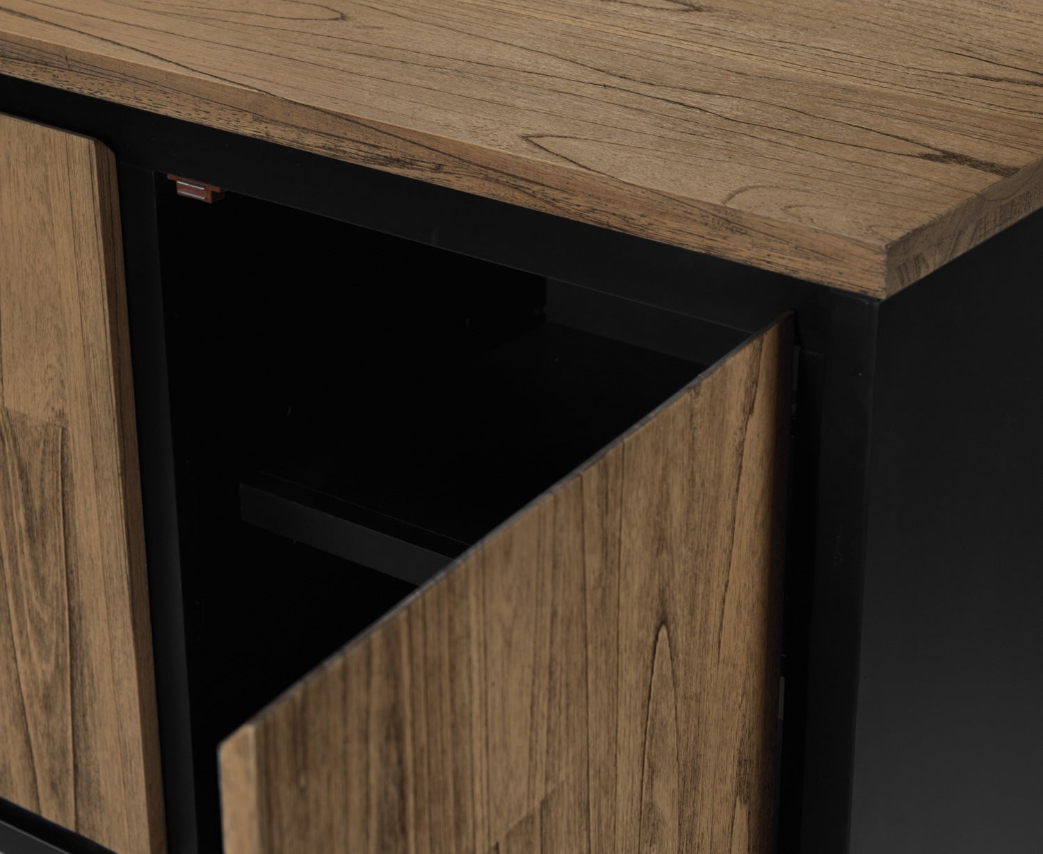 New York Server - Weathered Oak and Black