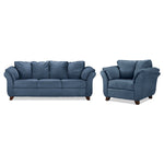 Collier Sofa and Chair Set - Cobalt Blue