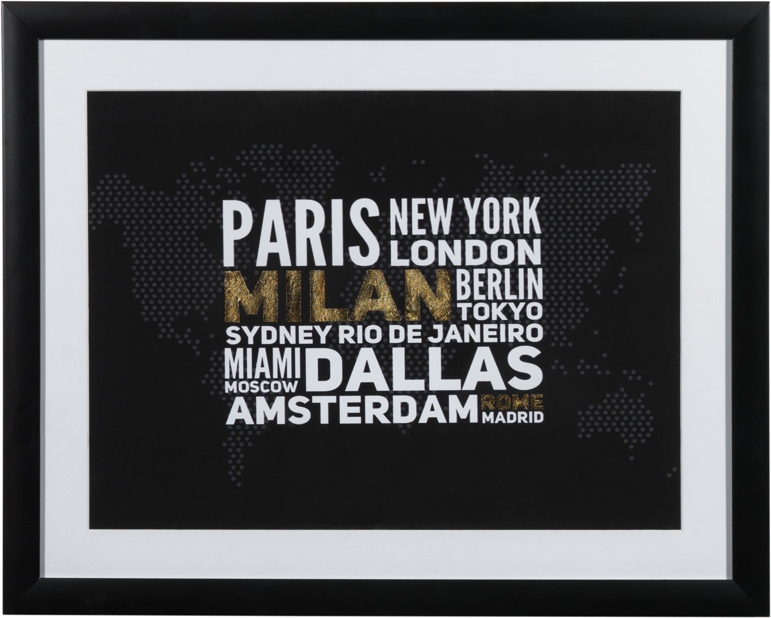World Cities Framed Print (20" X 16")
