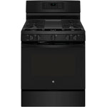 GE Black Freestanding Gas Convection Range (5.0 Cu. Ft.) - JCGB700DEJBB
