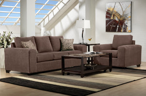 Fava Ens. Sofa et fauteuil - brun pâle