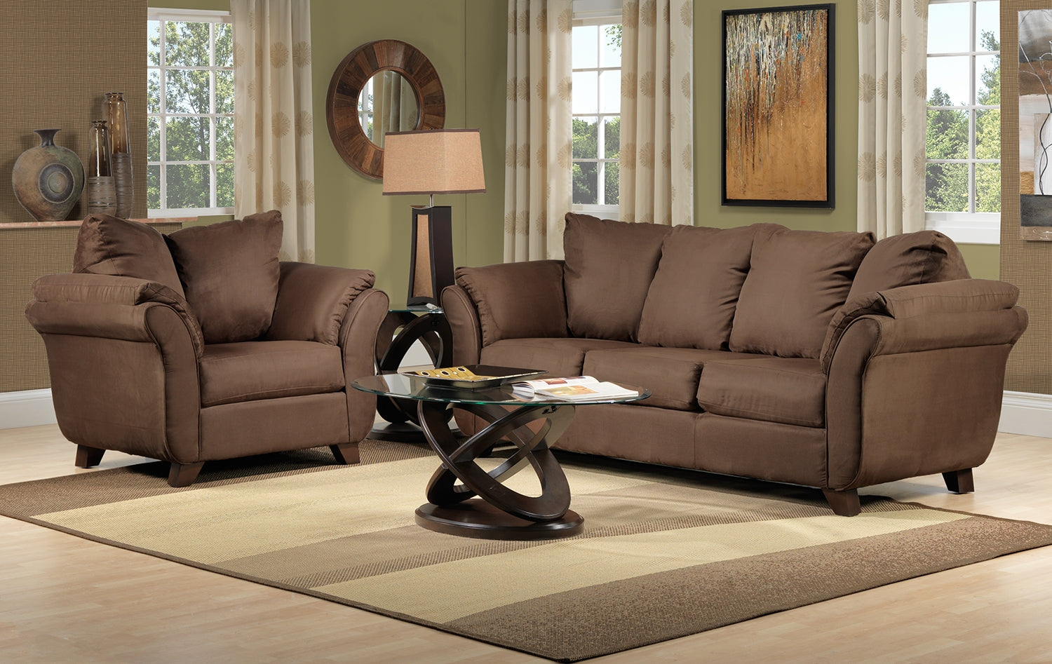 Atomic 26" End Table - Brown Cherry