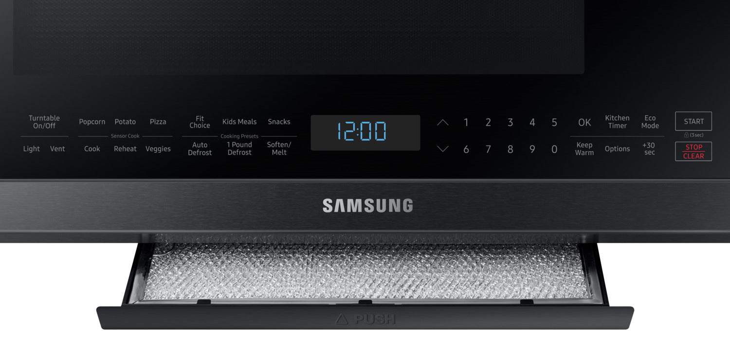 Samsung Black Stainless Steel Over-the-Range Microwave (2.1 Cu. Ft.) - ME21M706BAG/AC