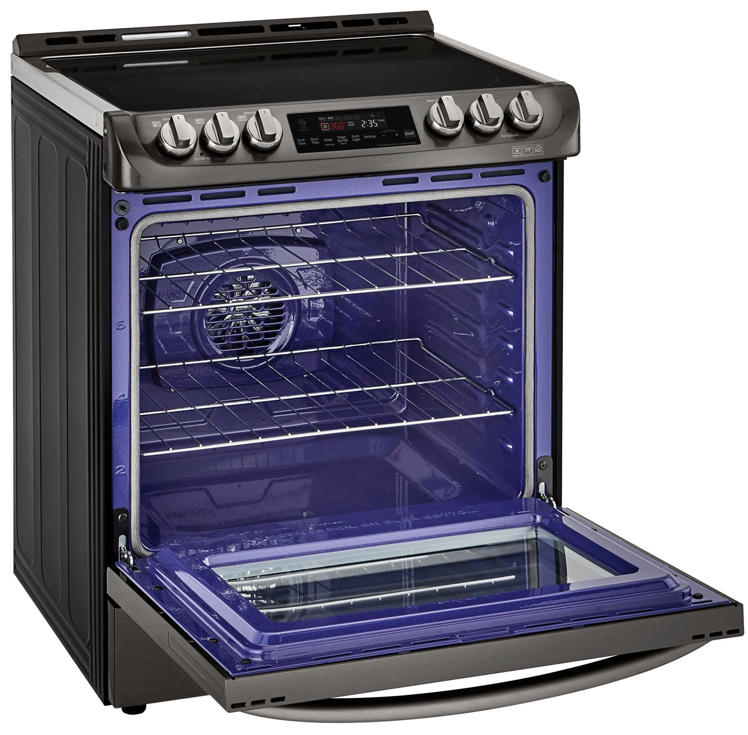 LG Appliances Black Stainless Steel Slide-In Electric Range (6.3 Cu. Ft.) - LSE4611BD