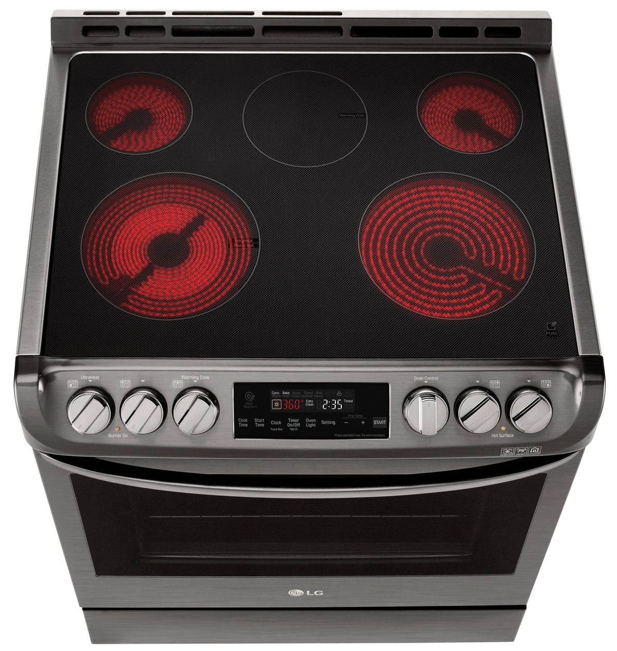 LG Appliances Black Stainless Steel Slide-In Electric Range (6.3 Cu. Ft.) - LSE4611BD