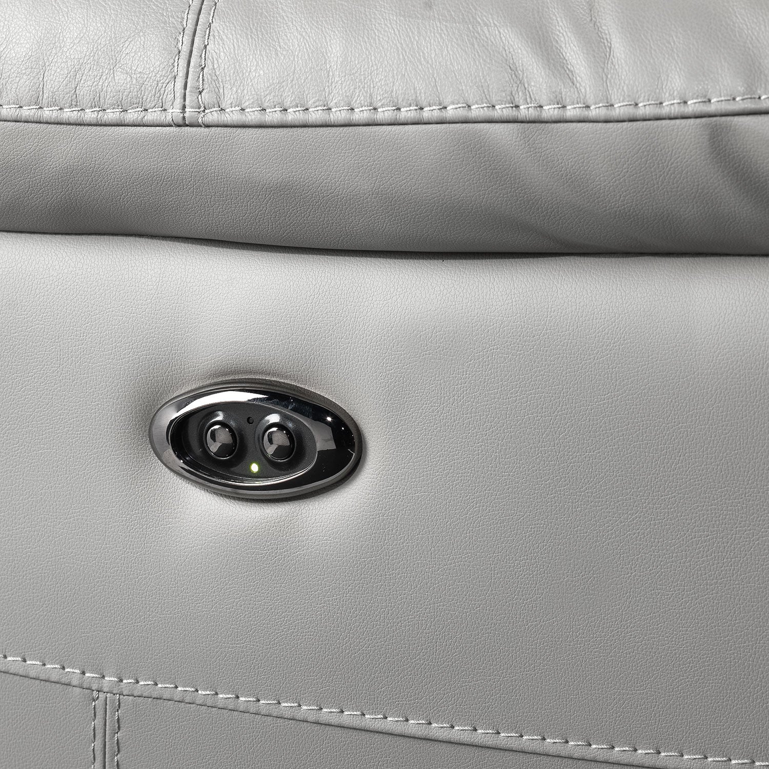 Holton Leather 6-Piece Sectional with Right-Facing Chaise - Grey