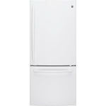 GE 29.75" 20.9 Cu. Ft. White Bottom-Freezer Refrigerator - GDE21DGKWW