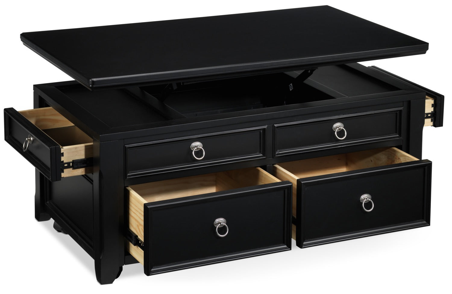 Turner 46" Lift-Top Coffee Table - Black