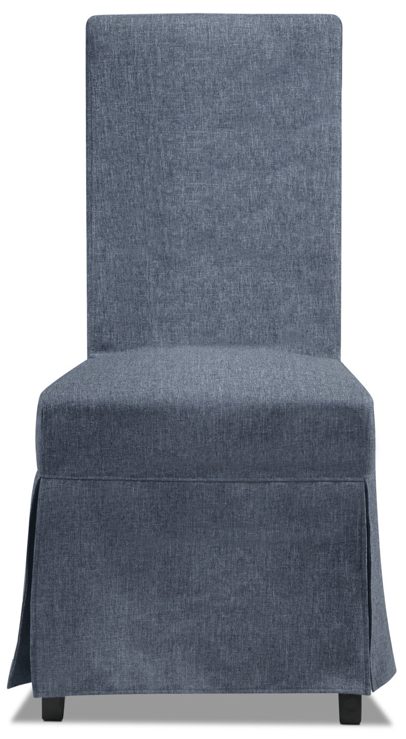 Glambrey Slip Chair w/ 2 Covers - Denim and Slate