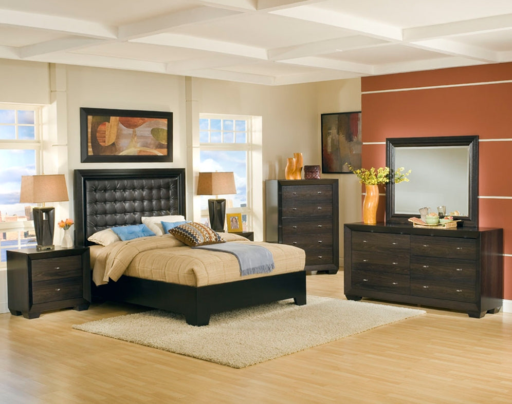 Einstein Queen Bed - Dark Brown