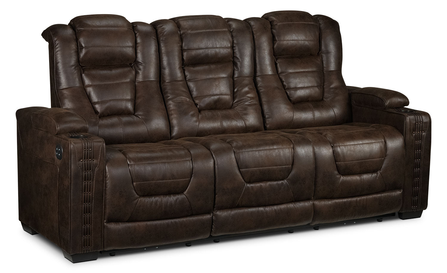 Dakota Power Reclining Sofa - Walnut