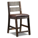 Allison Pine Pub-Height Stool - Antiqued Pine