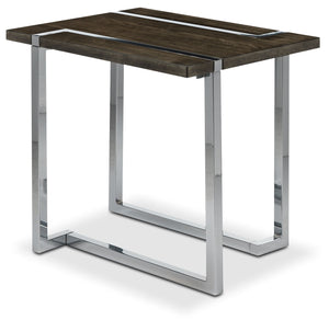 Kieran Table de bout – anthracite et chrome