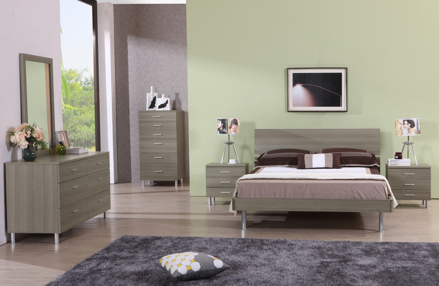 Bellmar 6 Drawer Chest - Grey
