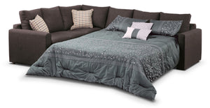 Athina Sectionnel 2 mcx avec sofa-lit grand à droite - muscade