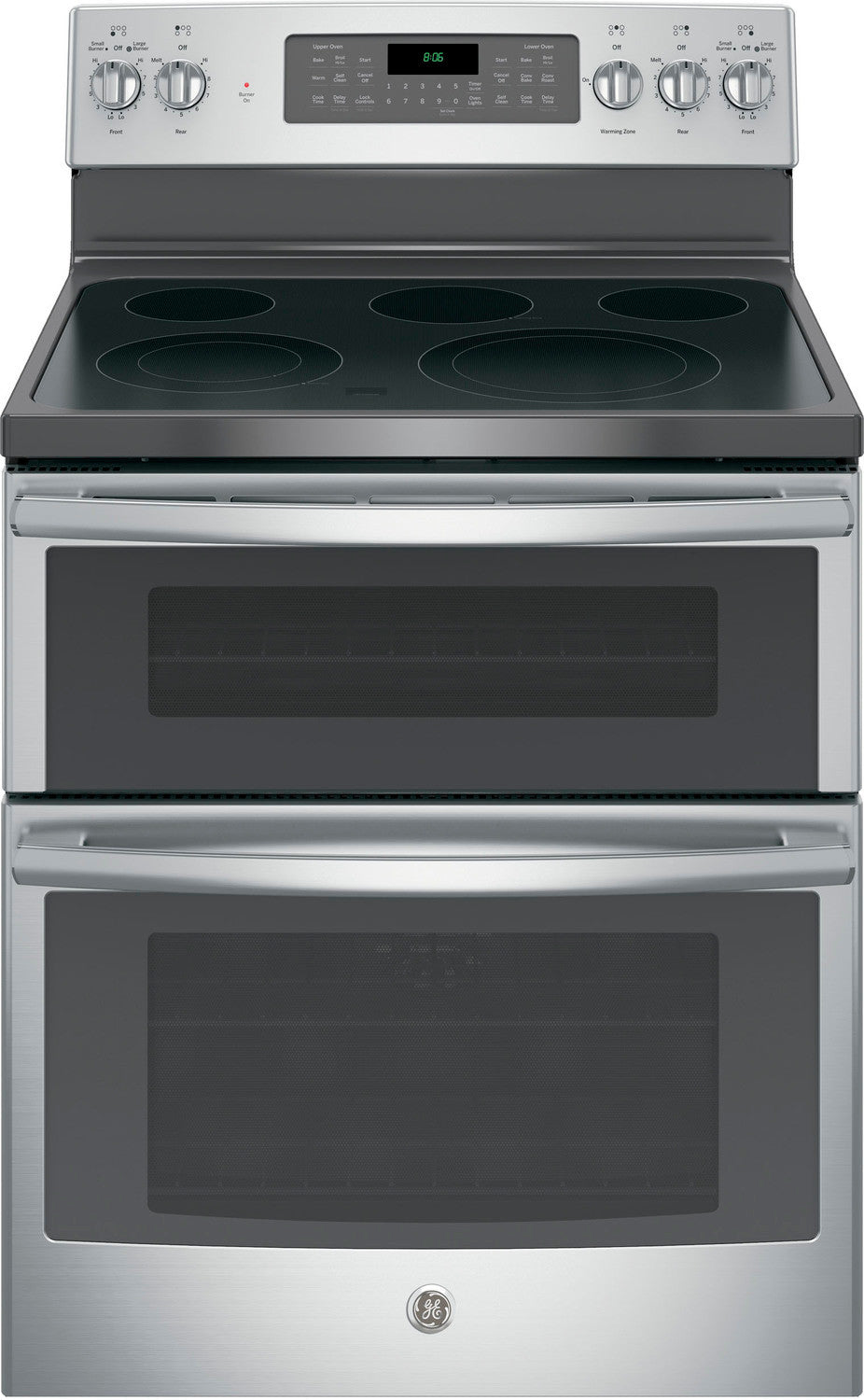 GE Stainless Steel Freestanding Electric Convection Double Oven Range (6.6 Cu. Ft.) - JCB865SJSS