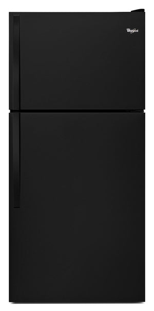 Whirlpool Réfrigérateur 18,25 pi³ de 30 po avec congélateur en haut noir - WRT148FZDB