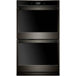 Whirlpool Black Stainless Steel Electric True Convection Double Wall Oven (8.6 Cu. Ft.) - WOD77EC7HV