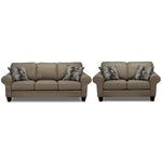 Drake Sofa and Loveseat Set - Mercury