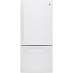 GE White BOTTOM-FREEZER REFRIGERATOR (20.9 CU. FT.) - GBE21AGKWW