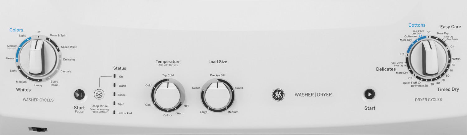 GE White Electric Laundry Centre - GUD24ESMMWW