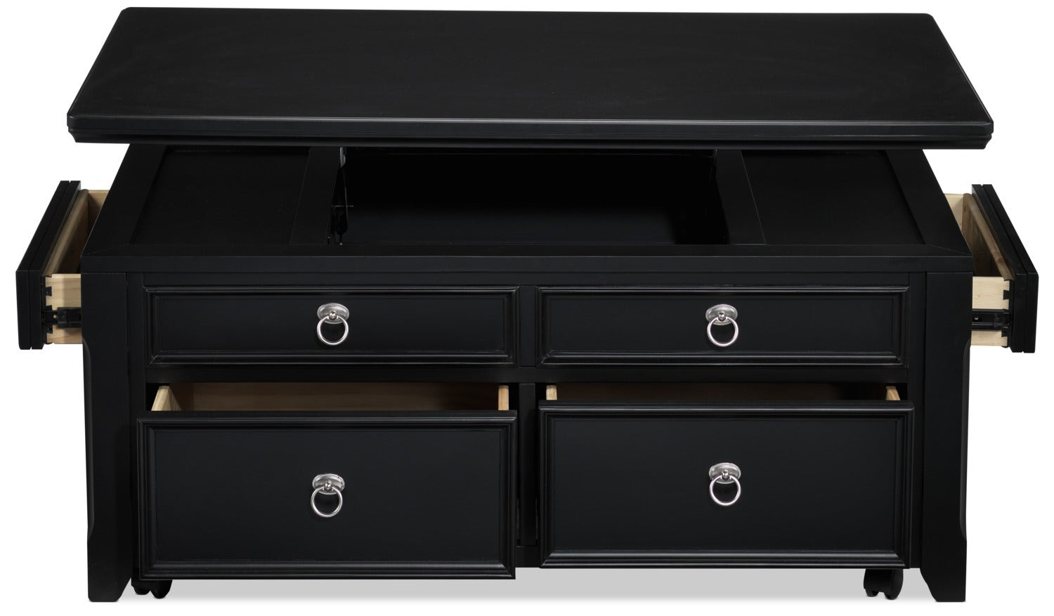 Turner 46" Lift-Top Coffee Table - Black