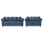 Collier Sofa and Loveseat Set - Cobalt Blue