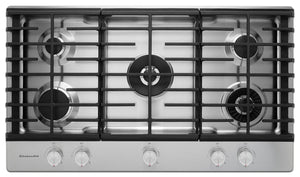KitchenAid Surface de cuisson au gaz inox KCGS556ESS