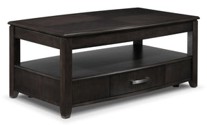 Joanna Table de centre à dessus relevable - gris cendré