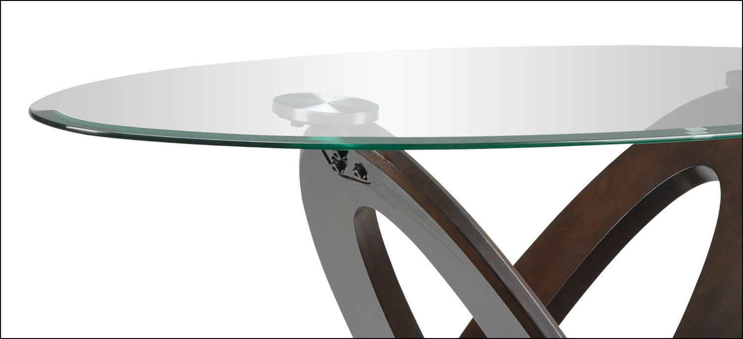 Atomic 48" Sofa Table - Brown Cherry