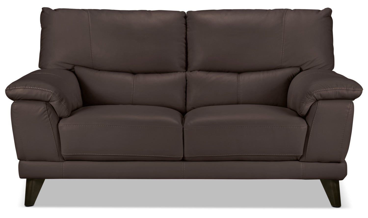 Braylon Leather Loveseat - Dark Chocolate