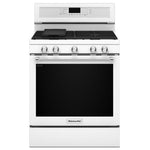 KitchenAid White Freestanding Gas Range (5.8 Cu. Ft.) - KFGG500EWH