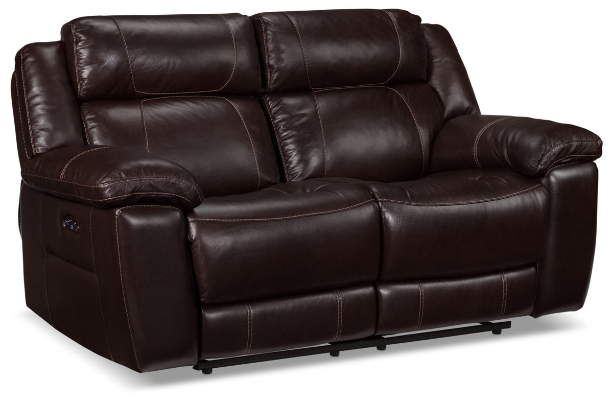 Solenn Power Reclining Loveseat - Black Cherry