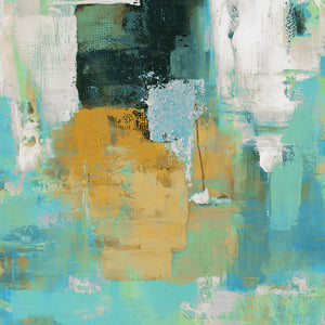 Glided Teal Cadre (30 po X 40 po)