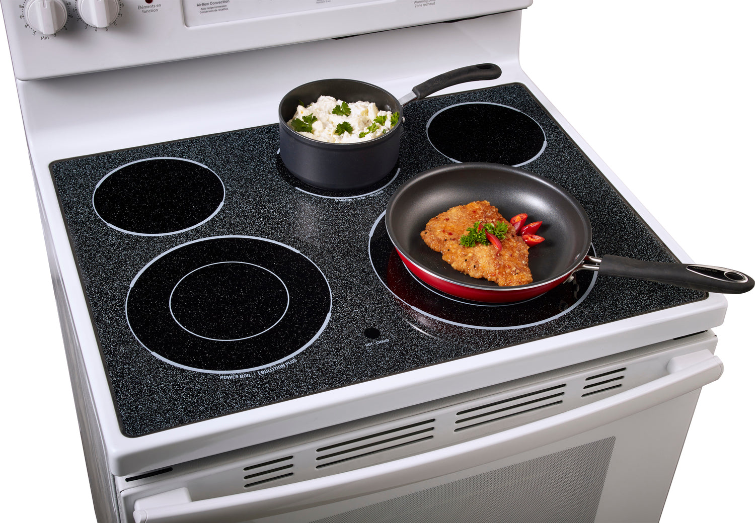 GE White Freestanding Electric Convection Range (5.0 Cu. Ft.) - JCB840DKWW