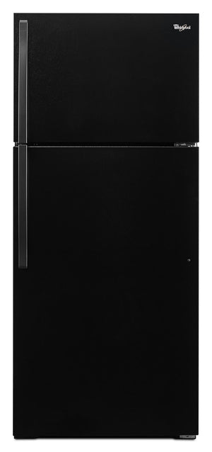 Whirlpool Réfrigérateur 14,3 pi³ de 28 po avec congélateur en haut noir - WRT314TFDB