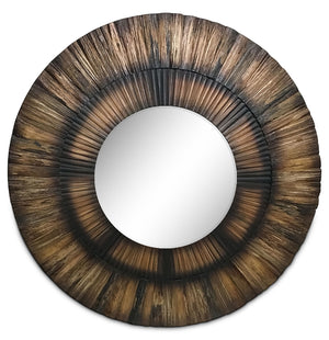 Sparrow Miroir rond 35 po - bois
