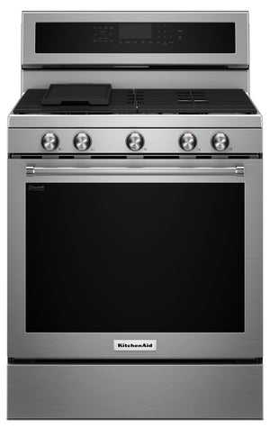 KitchenAid Cuisinière au gaz 5,8 pi³ à convection inox KFGG500ESS